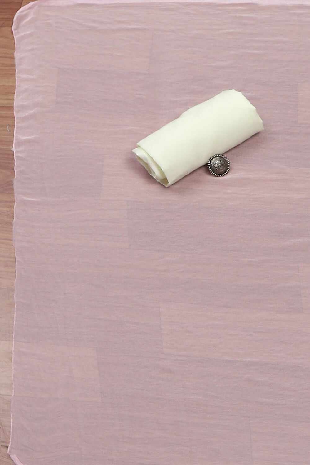 Peach Modal Satin Machine Embroidered Unstitched Suit Set image number 3