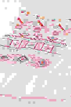 Off White Cotton Tiered Kurta Churidar Suit Set image number 1