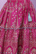 Green Art Silk Flared Lehenga image number 2