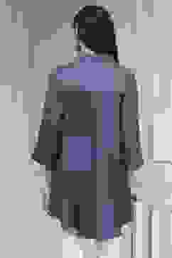 Blue Printed Straight Shirt image number 3