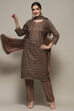Green Cotton Unstitched Suit set image number 1
