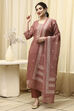 Coral Cotton Printed Embroidered Unstitched Suit Set image number 1
