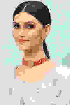 Peach Alloy Necklace Set image number 1