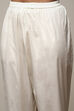 Off White Cotton Screen Print Unstitched Suit Set image number 3