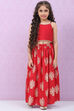 Red Art Silk Lehenga Set image number 0