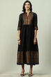 Maroon Yarn-Dyed Flared Kurta image number 5