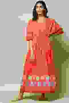 Blush Pink Cotton Printed Nightwear image number 2