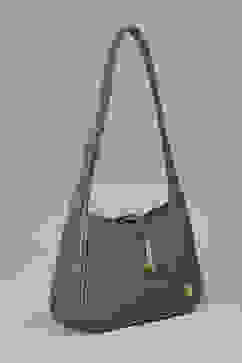 Grey PU Shoulder Bag image number 3