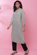 Blue Rayon A-Line Kurta image number 2
