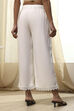 Off-White Viscose Solid Straight Palazzo image number 4