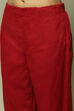 Red Cotton Printed Unstitched Suit Set image number 3