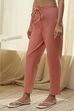 Rust Cotton Solid Regular Pants image number 2