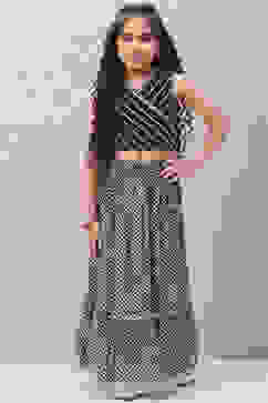 Blue Art Silk Lehenga Set image number 0