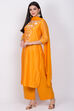 Blue Poly Cotton Straight Kurta Palazzo Suit Set image number 2