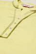 Blue Cotton Blend Straight Yarndyed Kurta image number 1