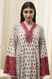 Off White Cotton A Line Fusion Wear image number 1