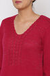 Brick Red Woolen Kurta image number 1