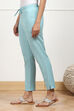 Rust Cotton Solid Regular Pants image number 2