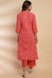 Turquoise Cotton A-Line Kurta Palazzo Suit Set image number 6