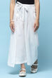 White Tencel Dobby Flared Pants image number 5