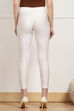 Off White Nylon Skinny Leggings image number 5