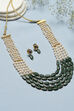 Bottle Green Brass Necklace Set image number 0