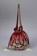 Maroon Fabric Potli Bag image number 1