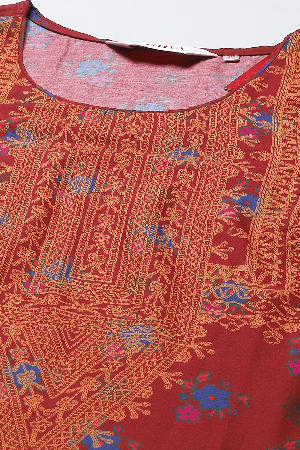 Rust Cotton Straight 2 Piece Set image number 1