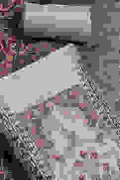 Grey Chanderi Hand Embroidered Unstitched Suit Set image number 1