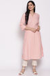 Blue Cotton Solid Kurti image number 0