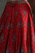 Red Chanderi Printed Fitted Lehenga Set image number 2