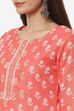 Peach Linen Unstitched Suit Set image number 1