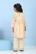 Peach Cotton Floral Printed A-Line Suit Set image number 4