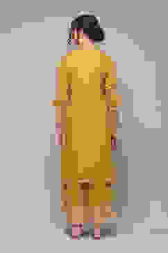 Mustard LIVA Straight Solid 2 Piece Set image number 4