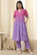 Lilac and Pink Printed Straight Co-ord Set