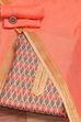 Grey Cotton Handloom Unstitched Suit Set image number 0