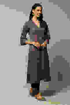 Oil Pink Straight Printed Kurta image number 2