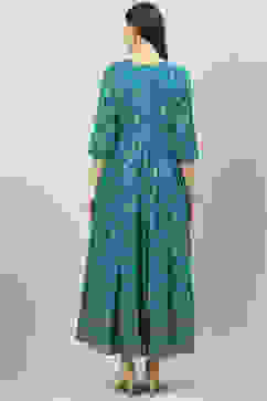 Teal Cotton Dress image number 4
