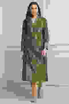 Green Viscose Rayon Straight Kurta Pants Set image number 6