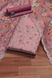 Teal Cotton Printed Embroidered Unstitched Suit Set image number 0
