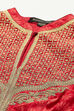 Red Silk Flared Solid Suit Set image number 1