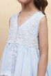 Ice Blue Embroidered Peplum Suit Set image number 1
