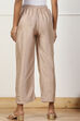 Beige Solid Mid-Rise Straight Palazzo image number 5