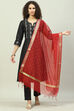 White Cotton Blend Yarndyed Dupatta image number 0