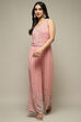 Pink Embroidered Straight Jumpsuit image number 0