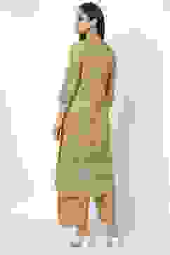 Ochre Yellow Straight Kurta Palazzo Suit Set image number 4