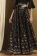 Black Shantoon Block Printed Festive Skirt image number 2