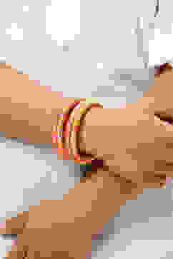 Orange & Pink Kids Bangles image number 2