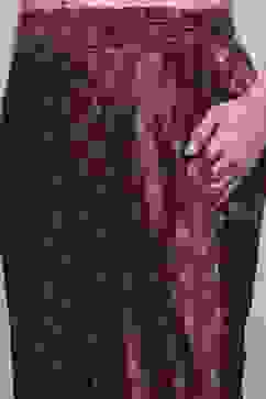 Rust Polyester Straight Printed Suit Set image number 2