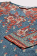 Blue Cotton Kalidar Kurta Palazzo Suit Set image number 1